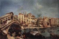 Michele Marieschi - The Rialto Bridge from the Riva del Vin